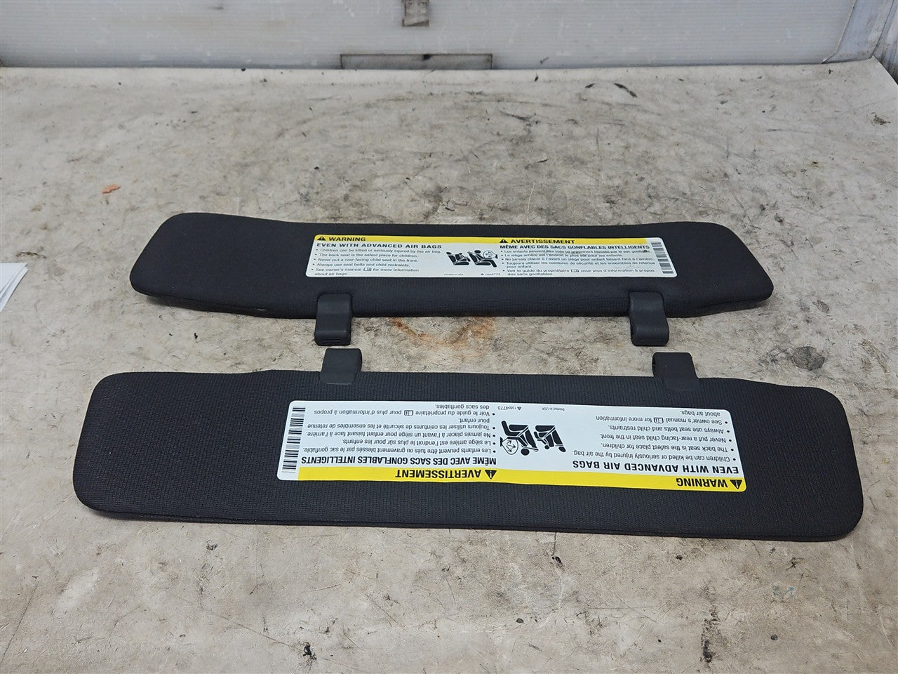 Used OEM 2011-2015 CAMARO CONVERTIBLE SUN VISORS PAIR DRIVER LH, actual item photo 8