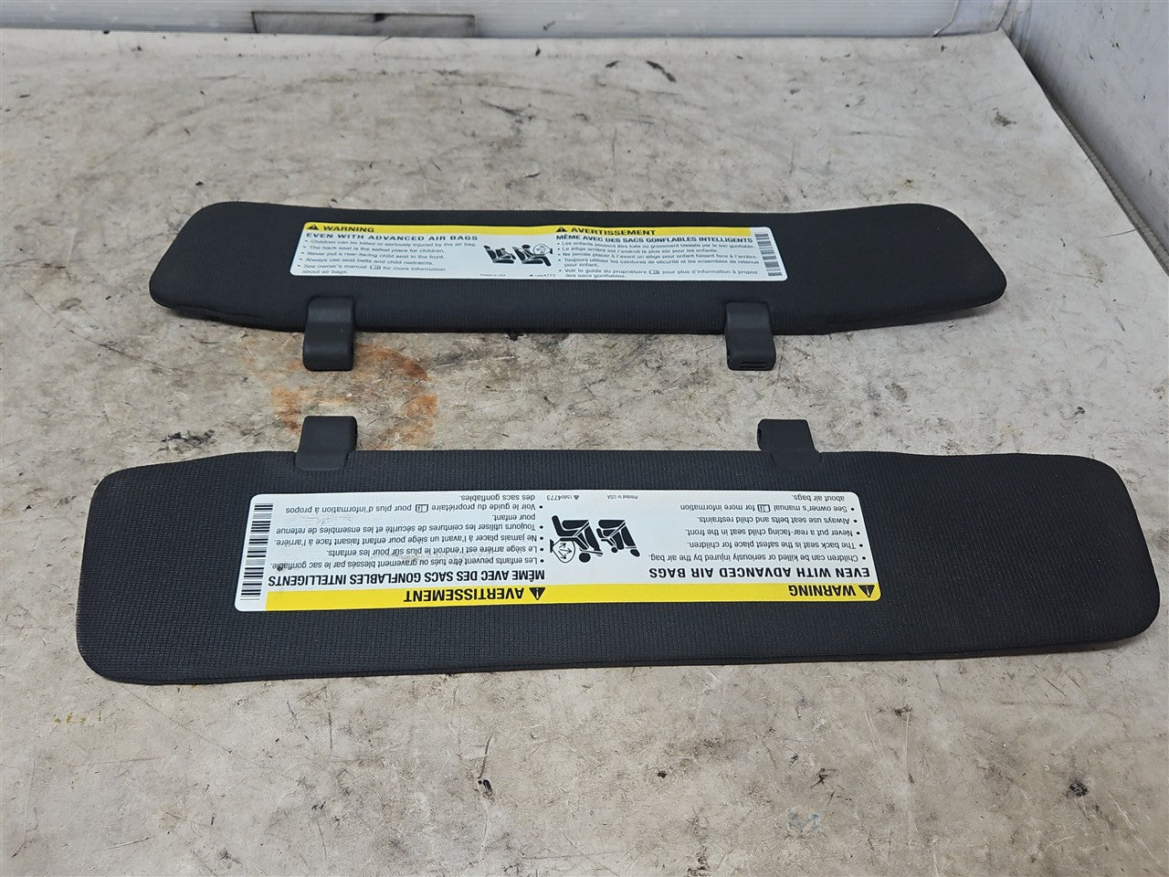 Used OEM 2011-2015 CAMARO CONVERTIBLE SUN VISORS PAIR DRIVER LH, actual item photo 10