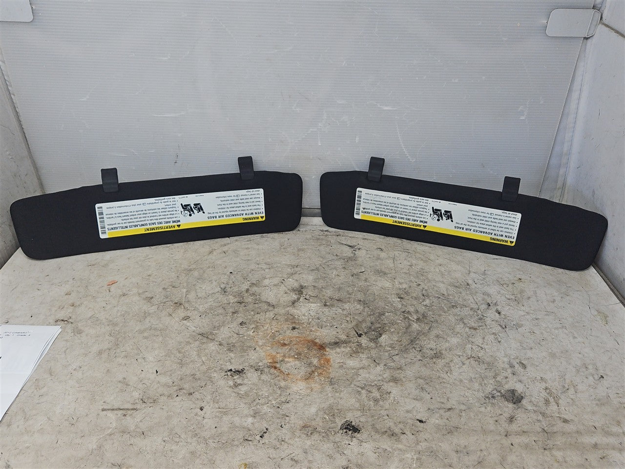 Used OEM 2011-2015 CAMARO CONVERTIBLE SUN VISORS PAIR DRIVER LH, actual item photo 12