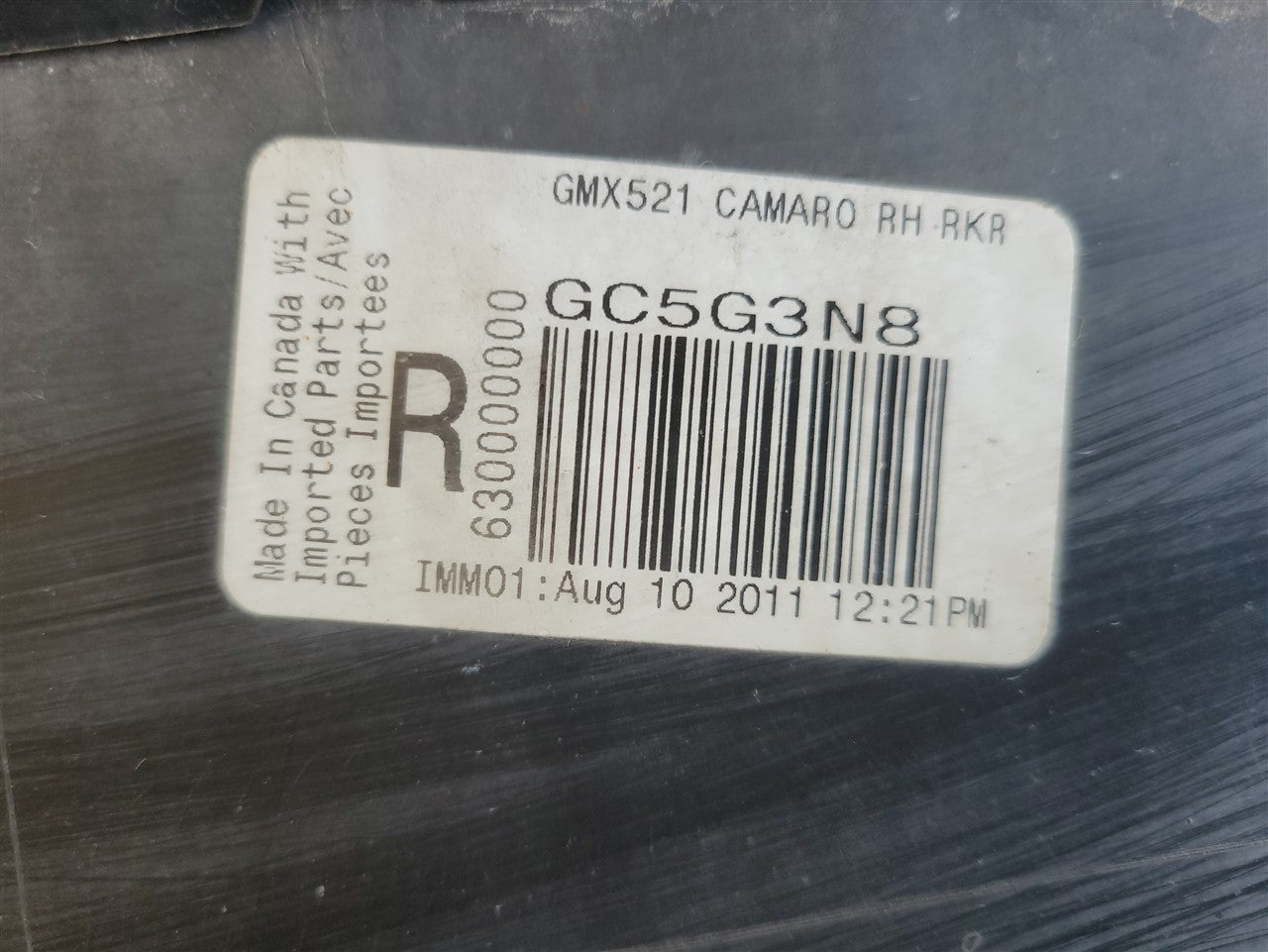 Used OEM 2010-2013 CAMARO ROCKER PANEL MOLDING RH PASSENGER SILVER, actual item photo 17