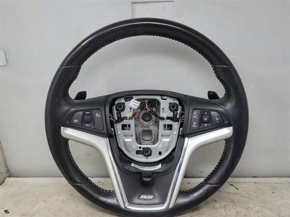 Used OEM 2012-2015 CAMARO LEATHER STEERING WHEEL SHIFT PADDLES BLACK, actual item photo 1