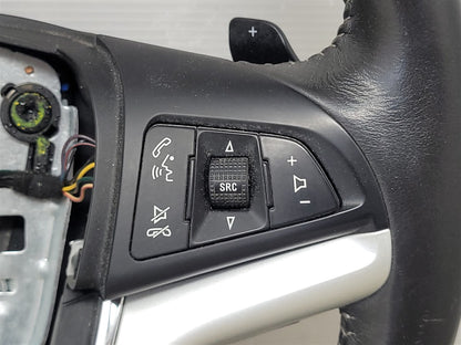 Used OEM 2012-2015 CAMARO LEATHER STEERING WHEEL SHIFT PADDLES BLACK, actual item photo 3