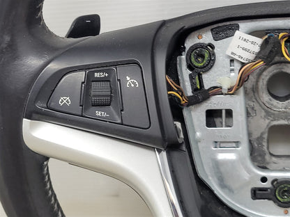 Used OEM 2012-2015 CAMARO LEATHER STEERING WHEEL SHIFT PADDLES BLACK, actual item photo 4