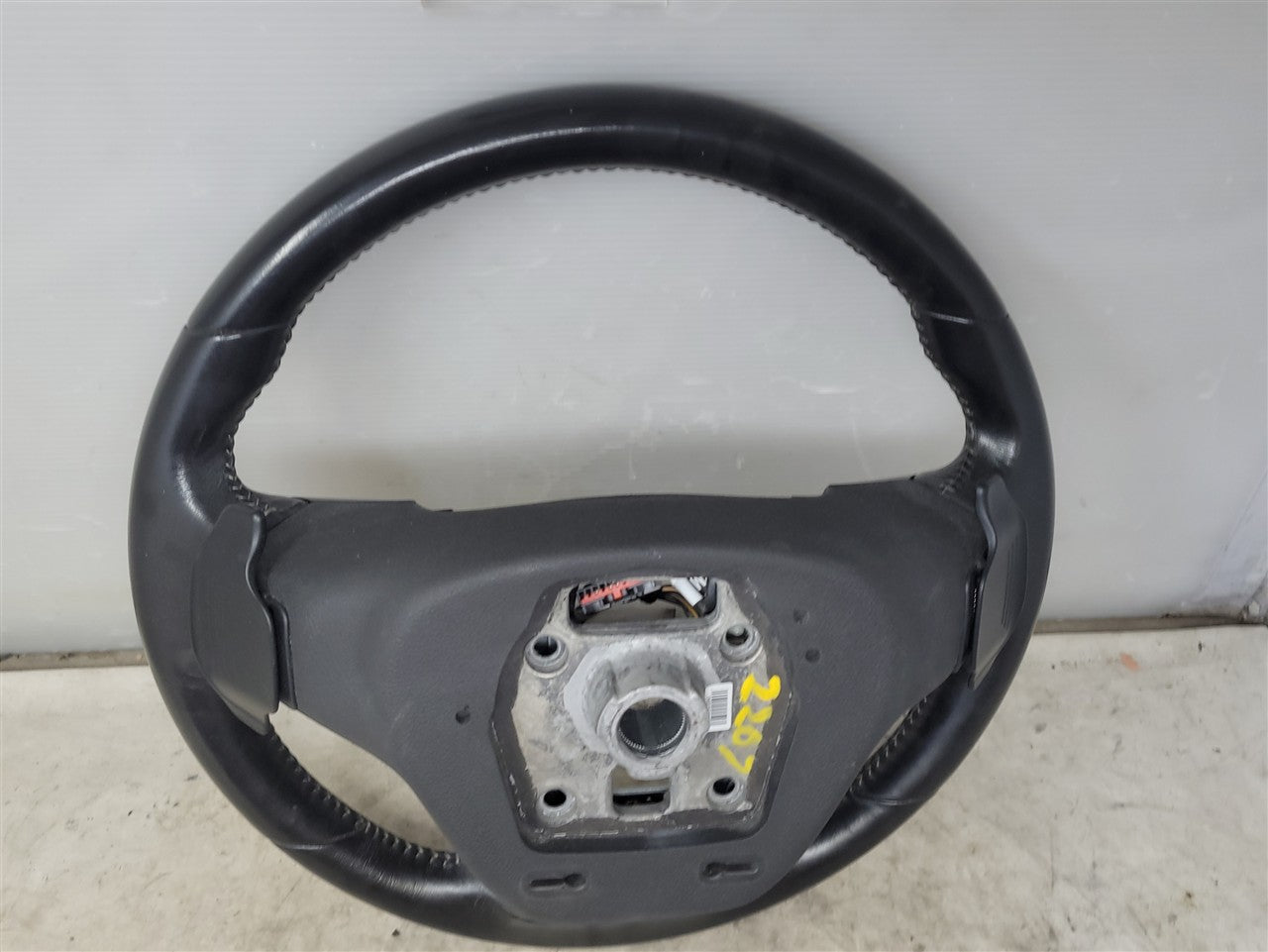 Used OEM 2012-2015 CAMARO LEATHER STEERING WHEEL SHIFT PADDLES BLACK, actual item photo 12