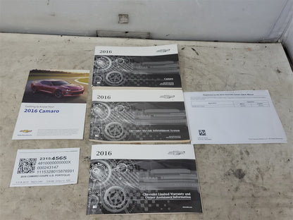 Used OEM 2016 CAMARO OWNERS MANUAL, actual item photo 1