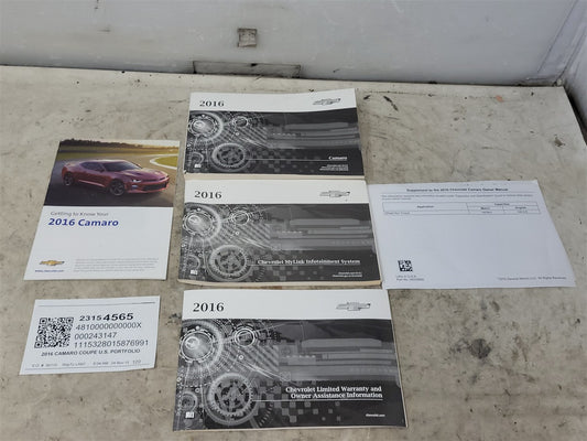 Used OEM 2016 CAMARO OWNERS MANUAL, actual item photo 1