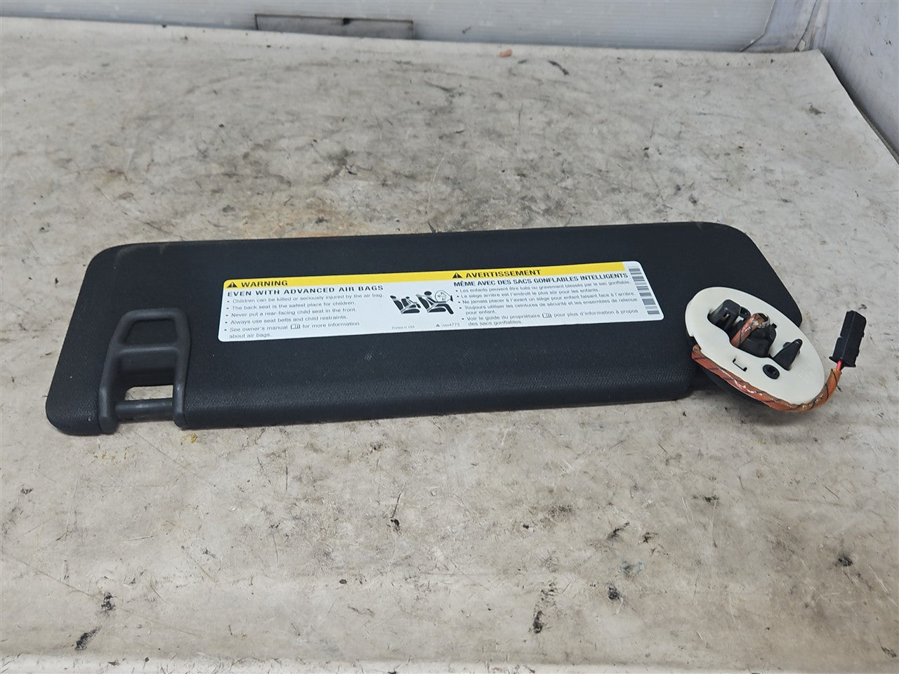 Used OEM 2016-2024 CAMARO SUN VISOR PASSENGER RH BLACK LIGHTED, actual item photo 10