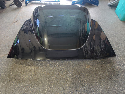 Used OEM 2005-2013 CORVETTE C6 REAR DECKLID WITH GLASS BLACK, actual item photo 2