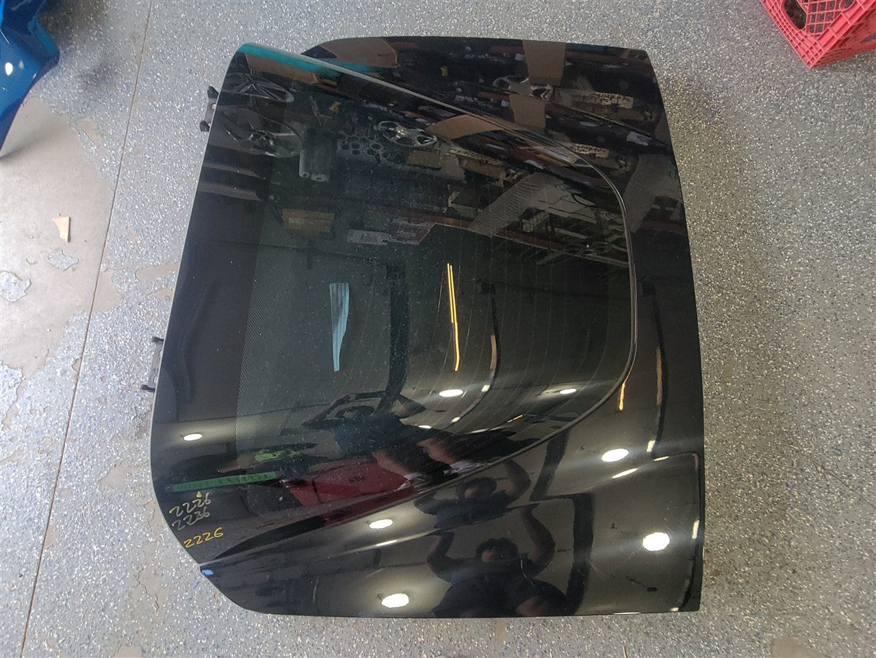 Used OEM 2005-2013 CORVETTE C6 REAR DECKLID WITH GLASS BLACK, actual item photo 10