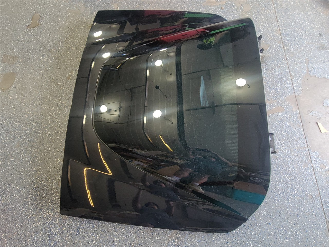 Used OEM 2005-2013 CORVETTE C6 REAR DECKLID WITH GLASS BLACK, actual item photo 11