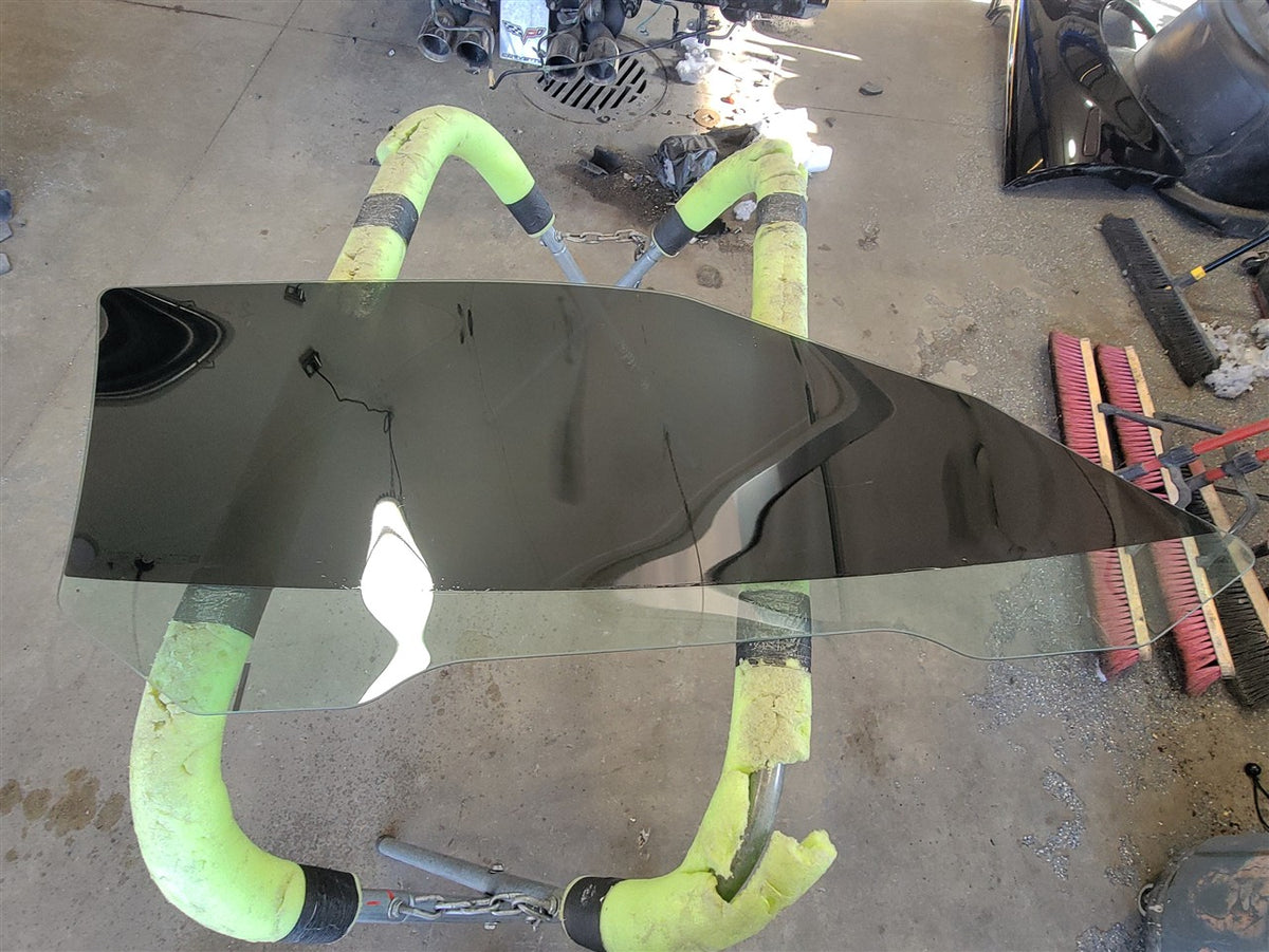 Used OEM 2005-2013 CORVETTE C6 OEM FRONT DOOR GLASS DRIVER LH COUPE, actual item photo 10