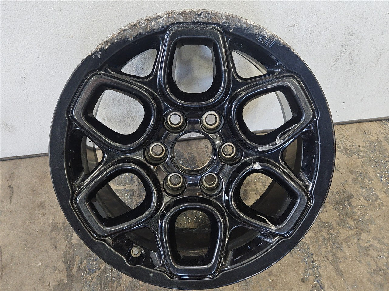 Used OEM 2022-2026 SIERRA SILVERADO 18X8 5 AEV BISON BLACK WHEEL, actual item photo 1