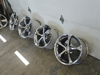 Used OEM 2010-2013 CORVETTE C6 GRAND SPORT OEM WHEELS CHROME 18X9 5, actual item photo 4