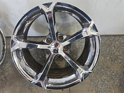 Used OEM 2010-2013 CORVETTE C6 GRAND SPORT OEM WHEELS CHROME 18X9 5, actual item photo 6