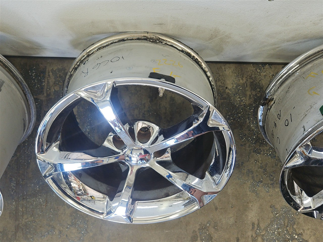 Used OEM 2010-2013 CORVETTE C6 GRAND SPORT OEM WHEELS CHROME 18X9 5, actual item photo 11