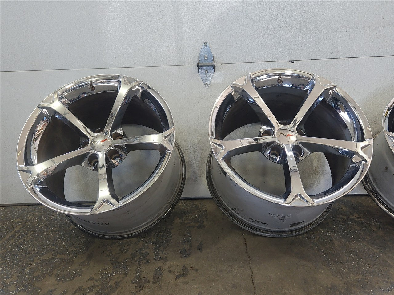 Used OEM 2010-2013 CORVETTE C6 GRAND SPORT OEM WHEELS CHROME 18X9 5, actual item photo 14