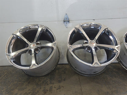 Used OEM 2010-2013 CORVETTE C6 GRAND SPORT OEM WHEELS CHROME 18X9 5, actual item photo 14