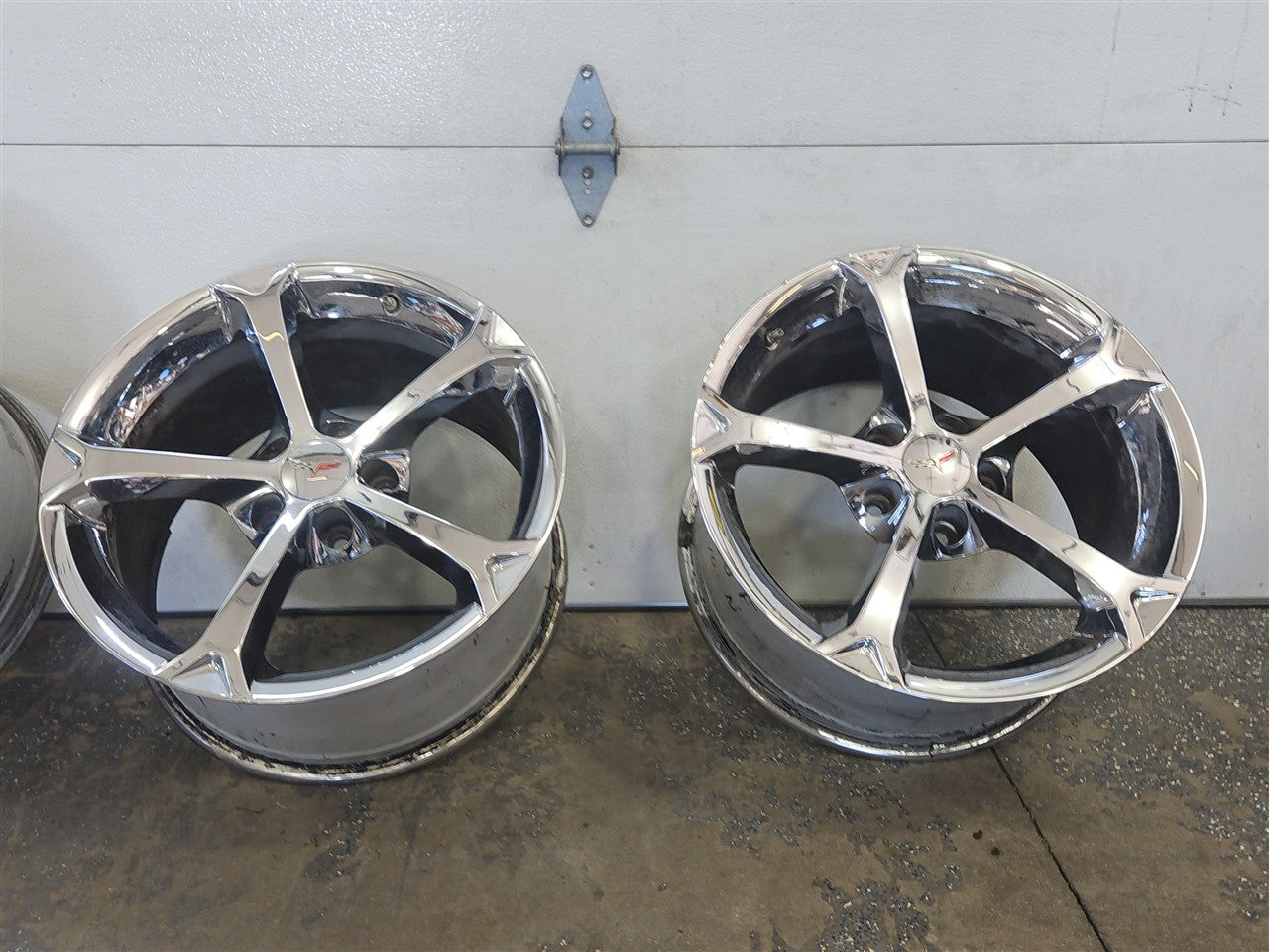Used OEM 2010-2013 CORVETTE C6 GRAND SPORT OEM WHEELS CHROME 18X9 5, actual item photo 15
