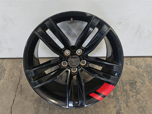 Used OEM 2016-2024 CAMARO 20 INCH REAR WHEEL 20X9 5 BLACK WITH RED, actual item photo 1