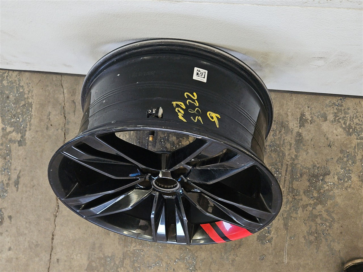 Used OEM 2016-2024 CAMARO 20 INCH REAR WHEEL 20X9 5 BLACK WITH RED, actual item photo 6