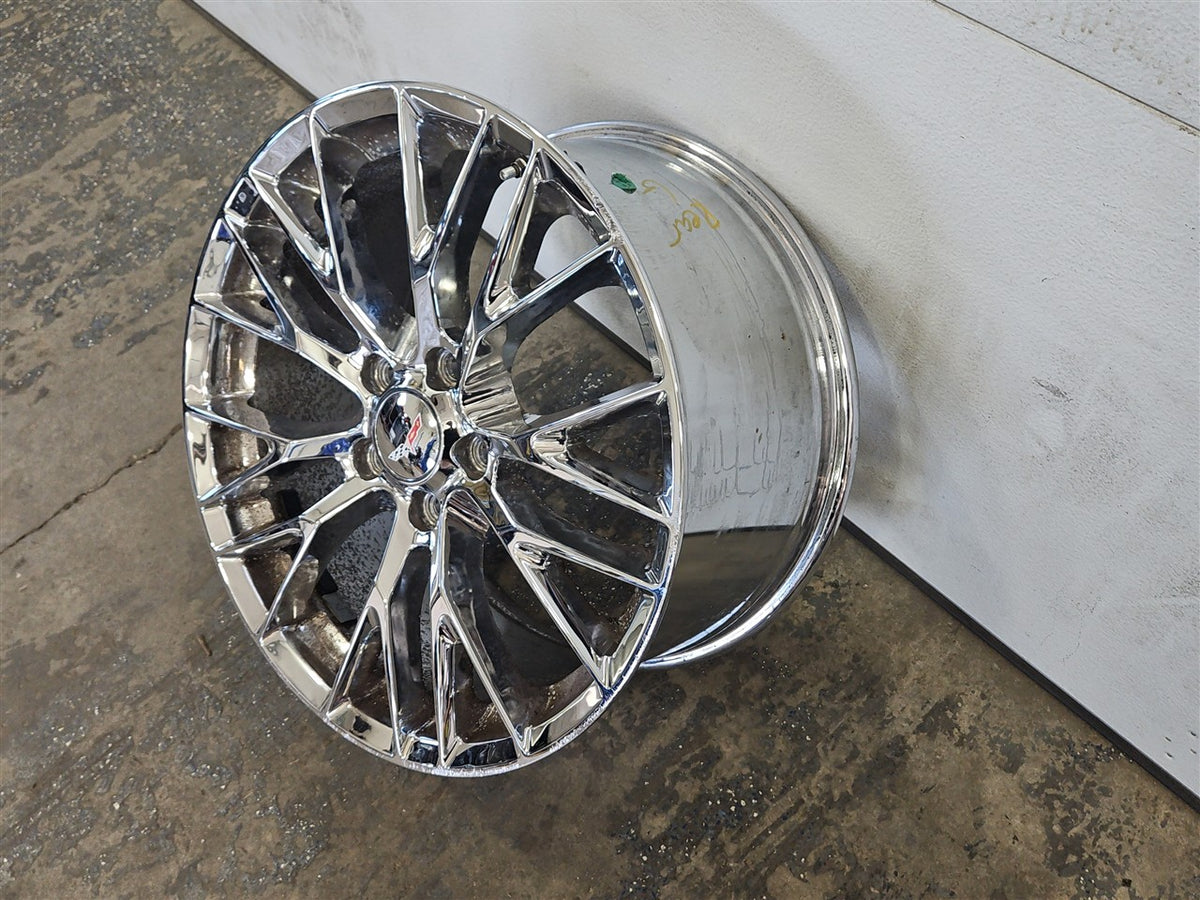 Used OEM 2005-2012 CORVETTE C6 REAR WHEEL C7 Z06 REPLICA CHROME 19X10, actual item photo 4