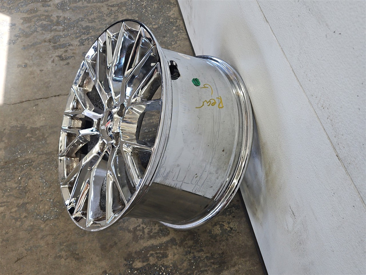 Used OEM 2005-2012 CORVETTE C6 REAR WHEEL C7 Z06 REPLICA CHROME 19X10, actual item photo 5