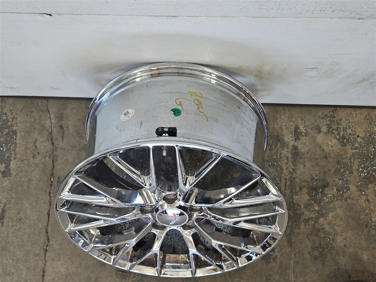 Used OEM 2005-2012 CORVETTE C6 REAR WHEEL C7 Z06 REPLICA CHROME 19X10, actual item photo 6