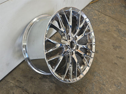 Used OEM 2005-2012 CORVETTE C6 REAR OE WHEEL C7 Z06 REPLICA CHROME, actual item photo 2