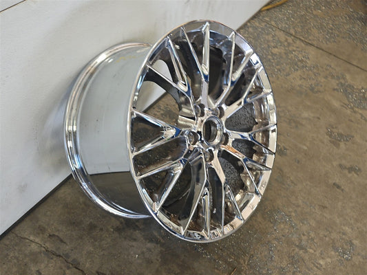 Used OEM 2005-2012 CORVETTE C6 REAR OE WHEEL C7 Z06 REPLICA CHROME, actual item photo 2