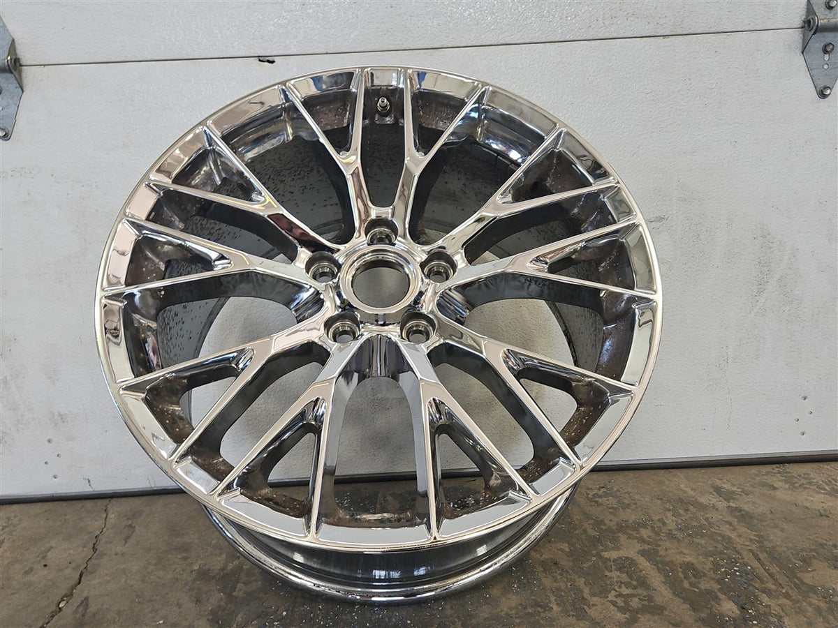 Used OEM 2005-2012 CORVETTE C6 REAR OE WHEEL C7 Z06 REPLICA CHROME, actual item photo 7