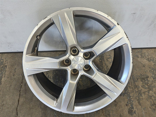 Used OEM 2016-2018 CAMARO FRONT 20X8 5 SILVER 5 SPOKE WHEEL, actual item photo 1