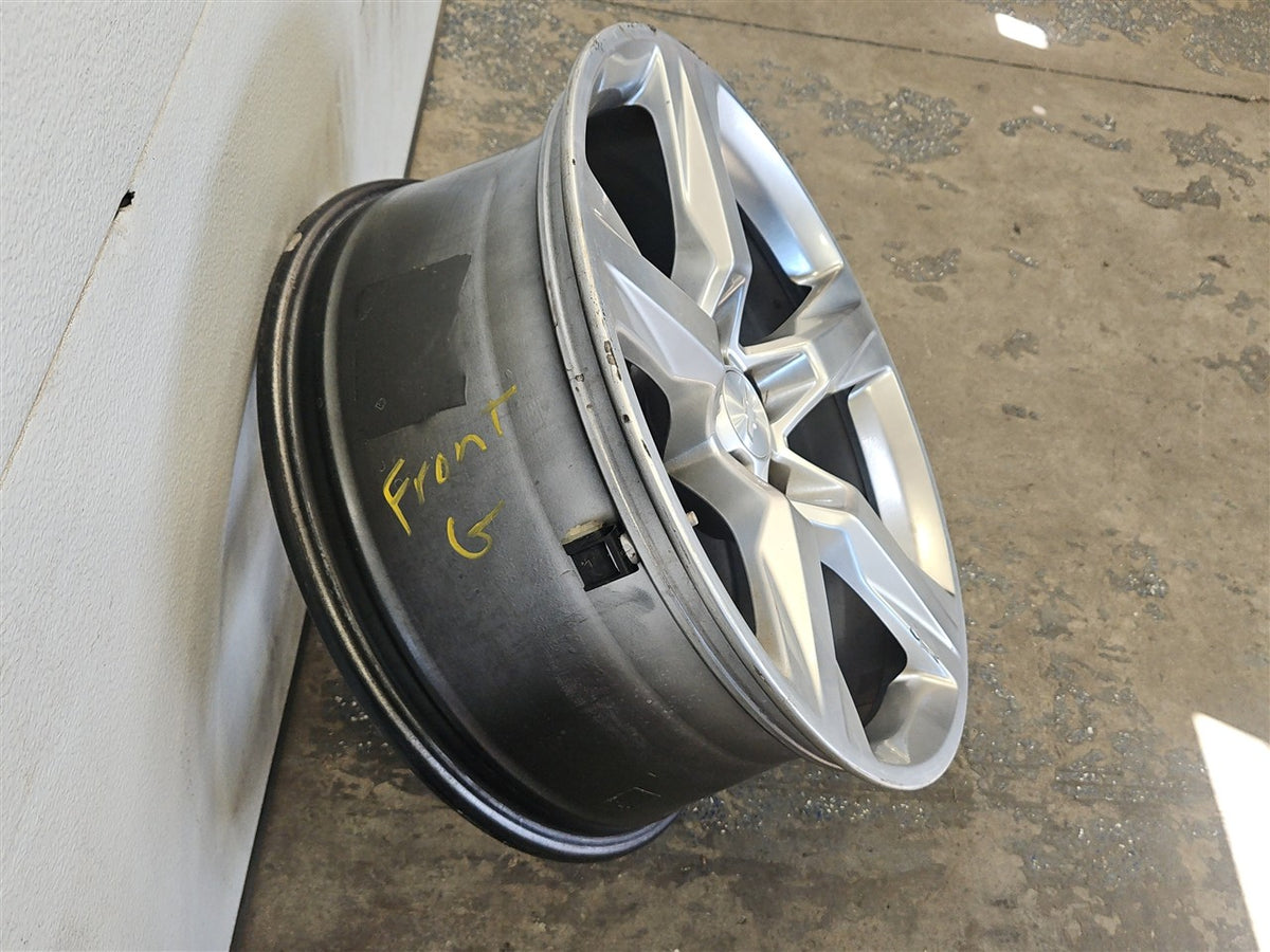 Used OEM 2016-2018 CAMARO FRONT 20X8 5 SILVER 5 SPOKE WHEEL, actual item photo 3