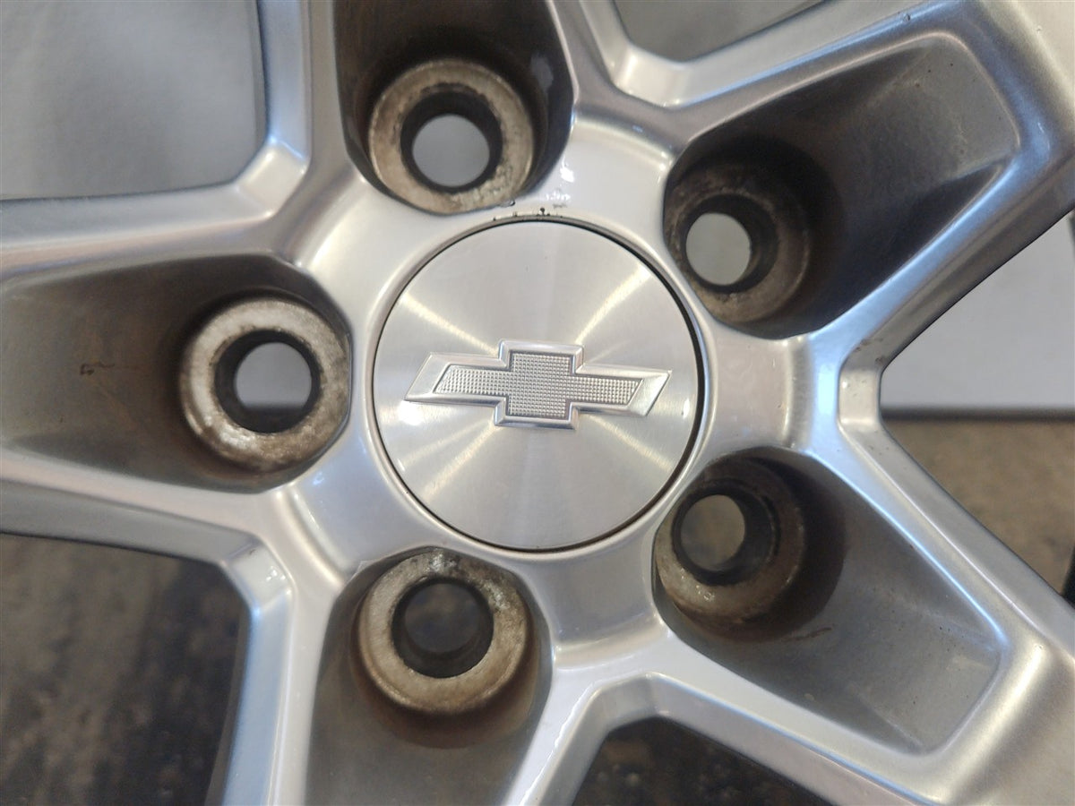 Used OEM 2016-2018 CAMARO FRONT 20X8 5 SILVER 5 SPOKE WHEEL, actual item photo 7