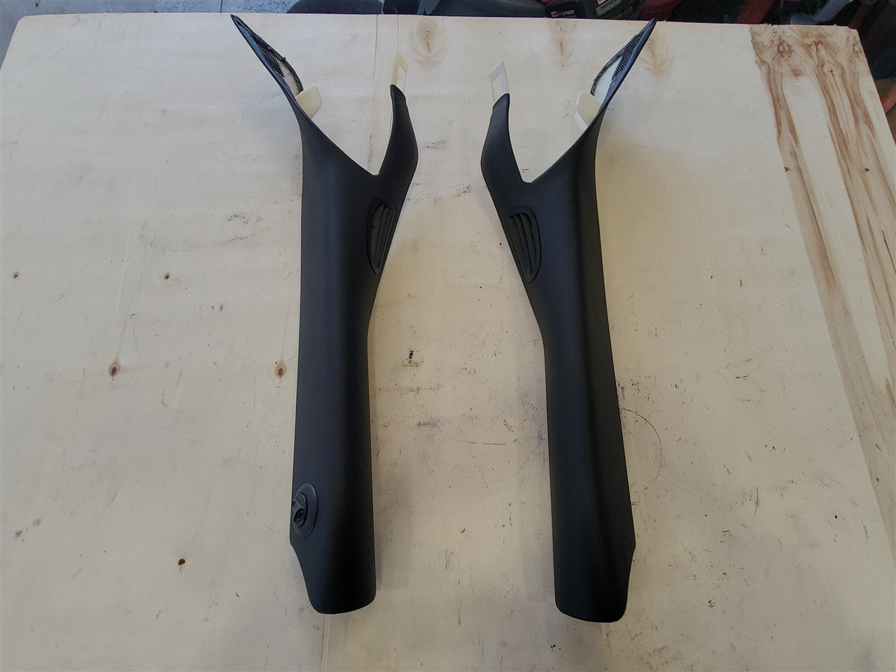 Used OEM 2005-2013 CORVETTE C6 INTERIOR A-PILLAR TRIM PAIR BLACK, actual item photo 1
