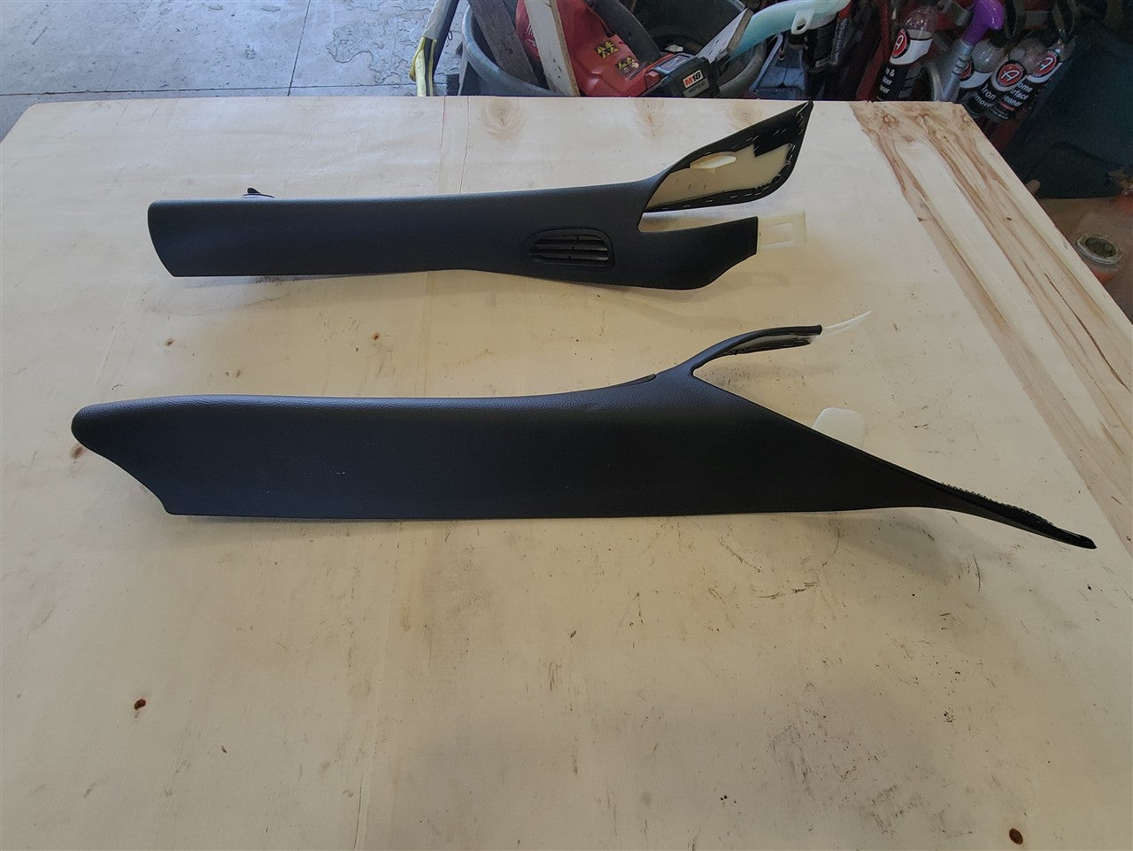 Used OEM 2005-2013 CORVETTE C6 INTERIOR A-PILLAR TRIM PAIR BLACK, actual item photo 3