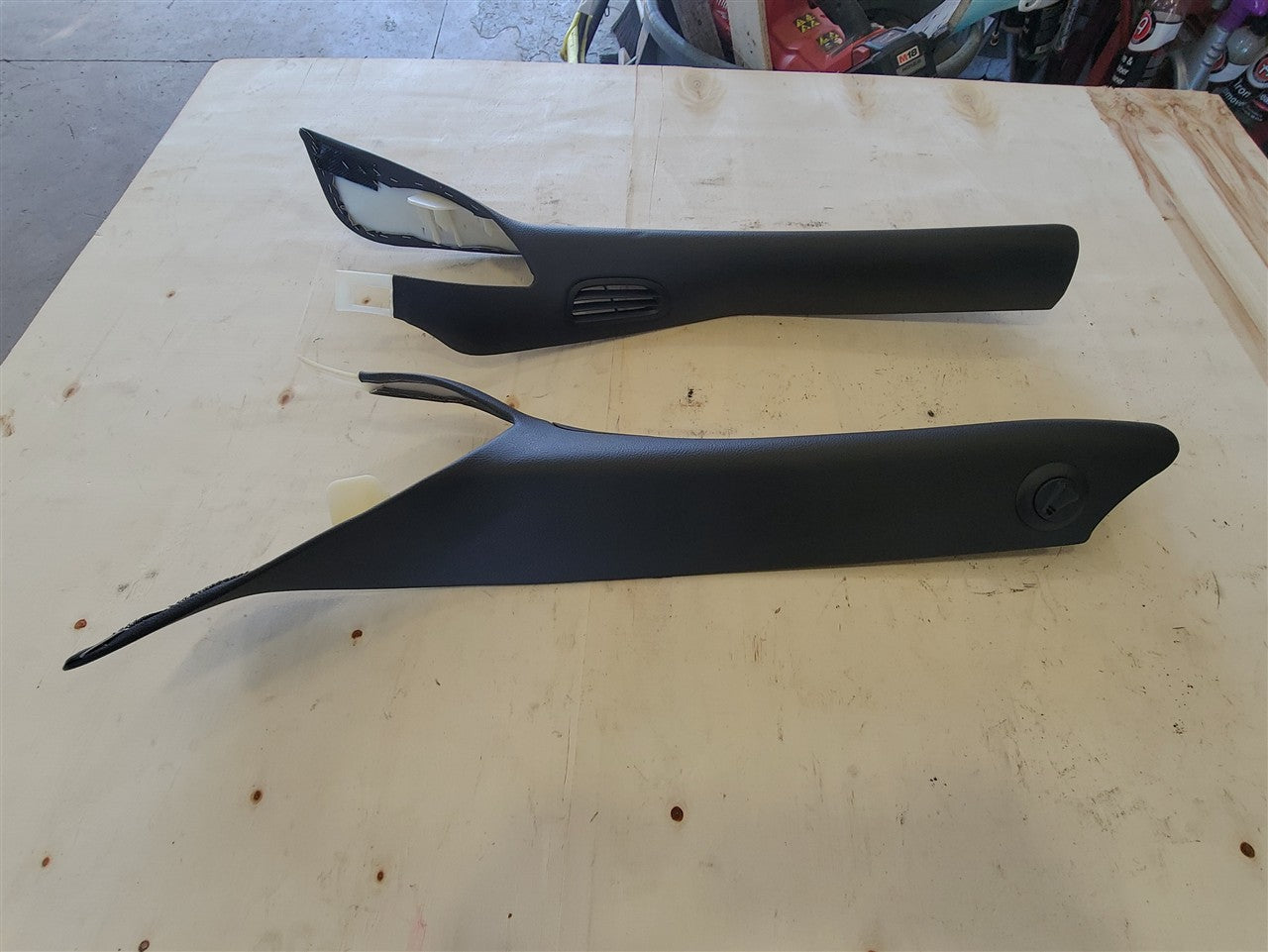 Used OEM 2005-2013 CORVETTE C6 INTERIOR A-PILLAR TRIM PAIR BLACK, actual item photo 5