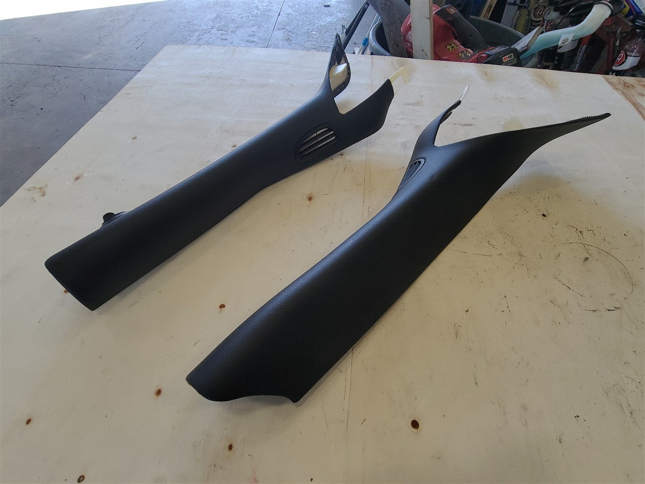 Used OEM 2005-2013 CORVETTE C6 INTERIOR A-PILLAR TRIM PAIR BLACK, actual item photo 7
