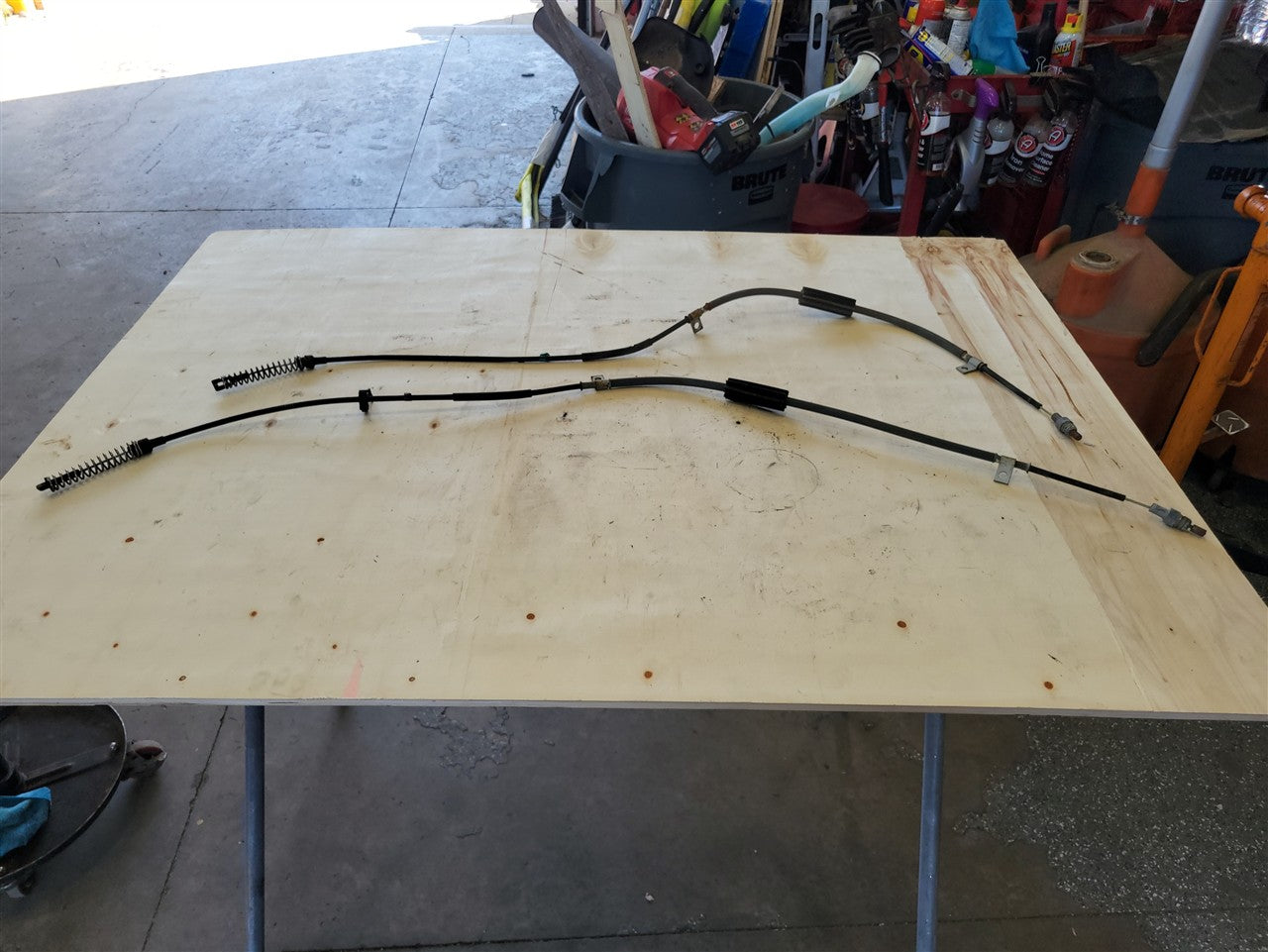 Used OEM 2009-2013 CORVETTE C6 OEM REAR PARKING BRAKE CABLES PAIR LH, actual item photo 2