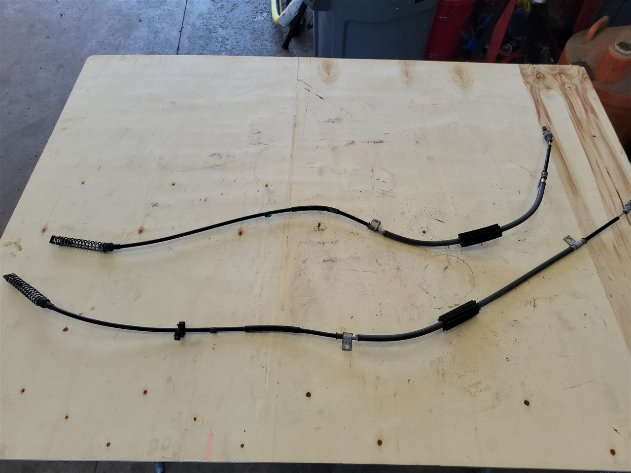 Used OEM 2009-2013 CORVETTE C6 OEM REAR PARKING BRAKE CABLES PAIR LH, actual item photo 6