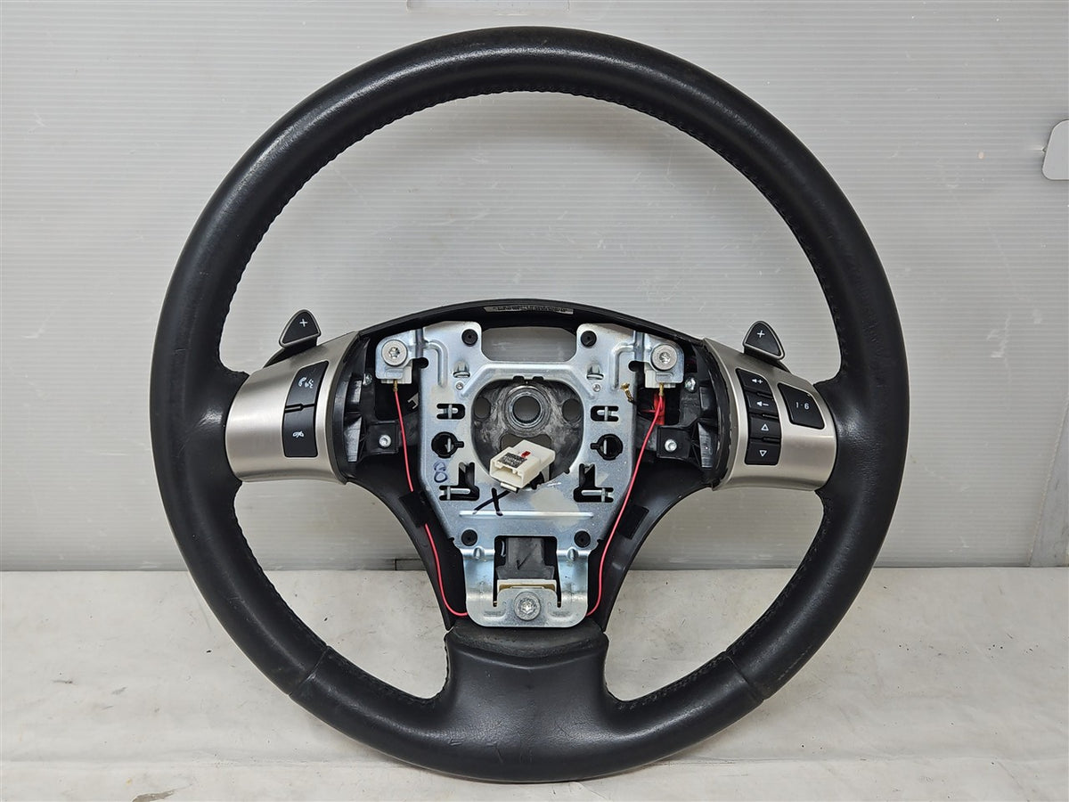 Used OEM 2011 CORVETTE LEATHER STEERING WHEEL SHIFT PADDLES RADIO, actual item photo 1