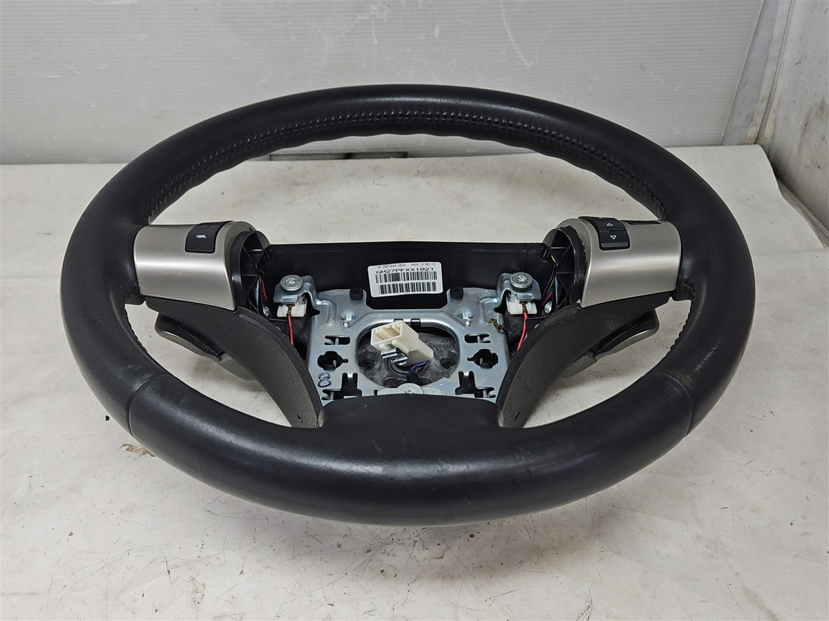 Used OEM 2011 CORVETTE LEATHER STEERING WHEEL SHIFT PADDLES RADIO, actual item photo 2