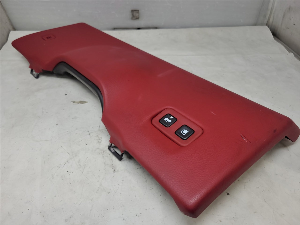 Used OEM 2005-2013 CORVETTE C6 DRIVER DASH KNEE BOLSTER TRIM LH RED, actual item photo 7