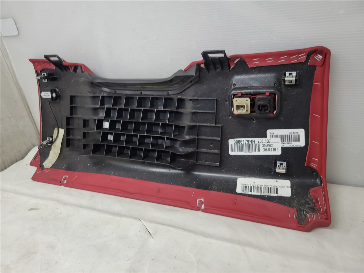 Used OEM 2005-2013 CORVETTE C6 DRIVER DASH KNEE BOLSTER TRIM LH RED, actual item photo 12
