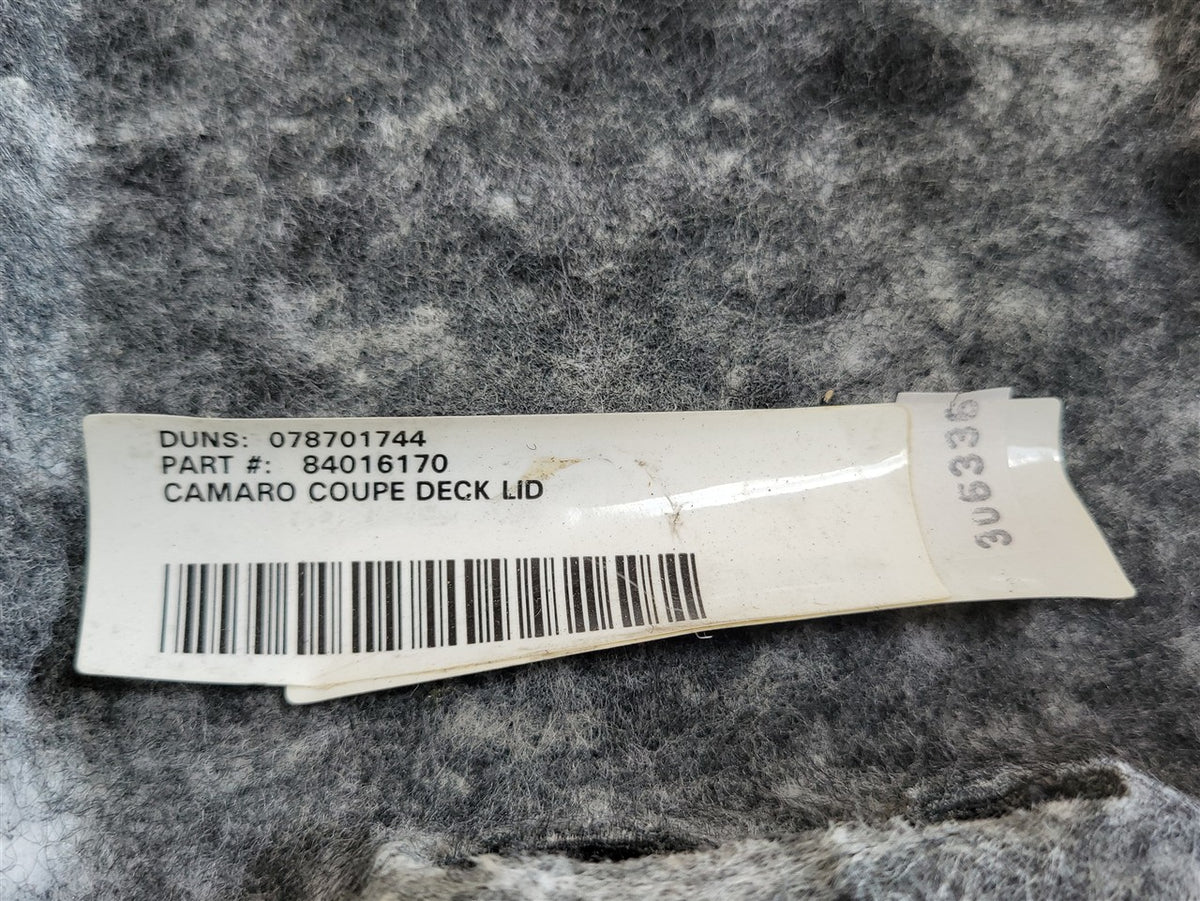 Used OEM 2016-2024 CAMARO DECKLID TRUNK CARPET UPPER INNER FINISH, actual item photo 11