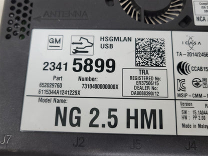 Used OEM 2016-2017 CAMARO HMI HUMAN MACHINE INTERFACE MODULE 23415901, actual item photo 8