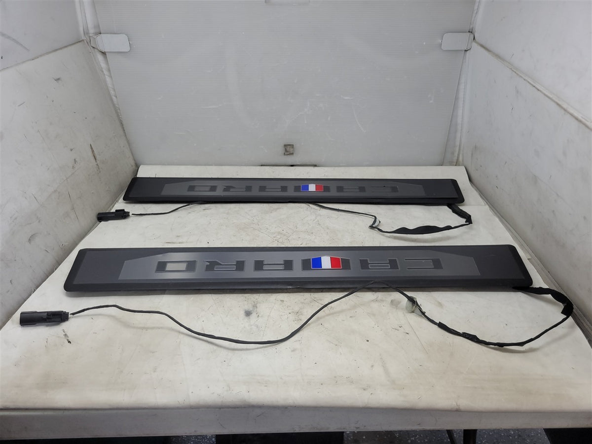 Used OEM 2016-2024 CAMARO LIGHTED DOOR SILL TRIM SCUFF PLATES PAIR, actual item photo 4