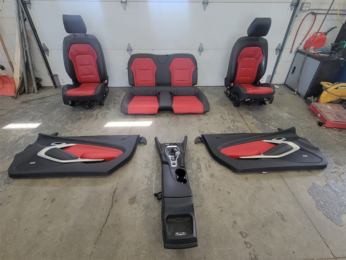 Used OEM 2016 CAMARO FRONT AND REAR SEATS CENTER CONSOLE DOOR PANELS, actual item photo 1