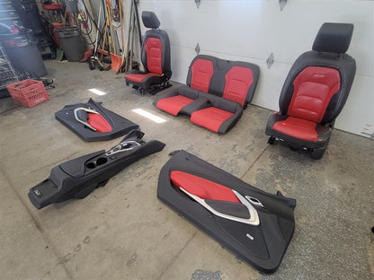Used OEM 2016 CAMARO FRONT AND REAR SEATS CENTER CONSOLE DOOR PANELS, actual item photo 2