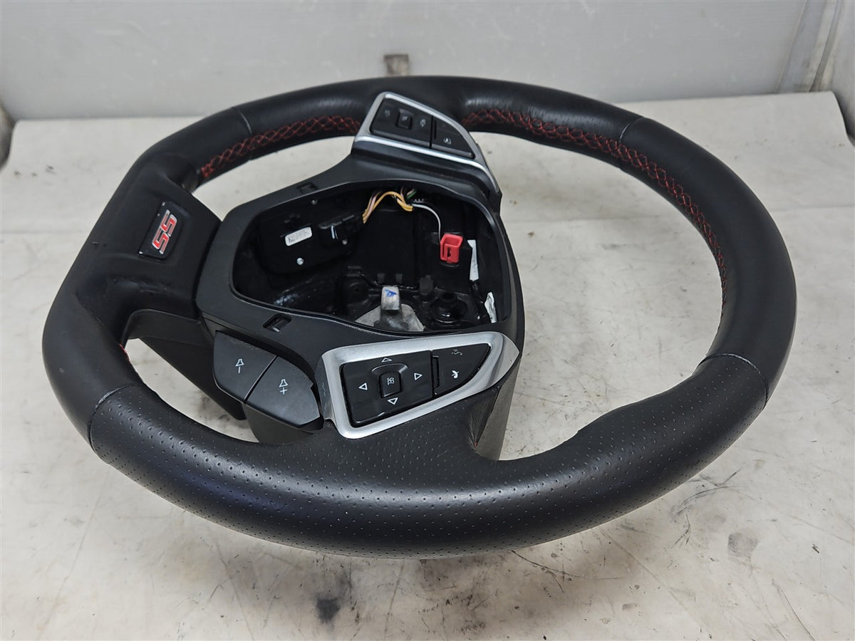 Used OEM 2016-2024 CAMARO LEATHER STEERING WHEEL HEATED AUTO PADDLES, actual item photo 3