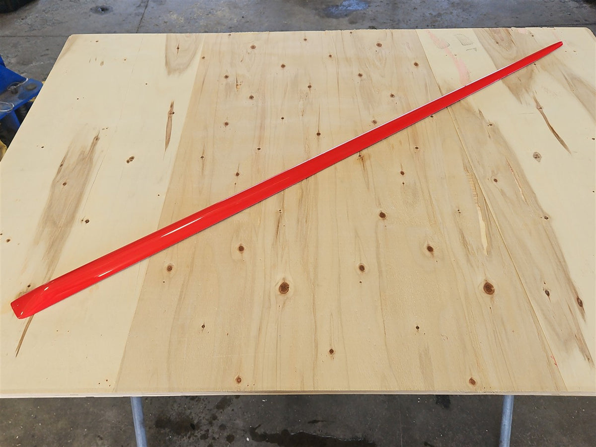 Used OEM 1997-2004 CORVETTE C5 FRONT DOOR MOLDING TRIM DRIVER LH RED, actual item photo 1